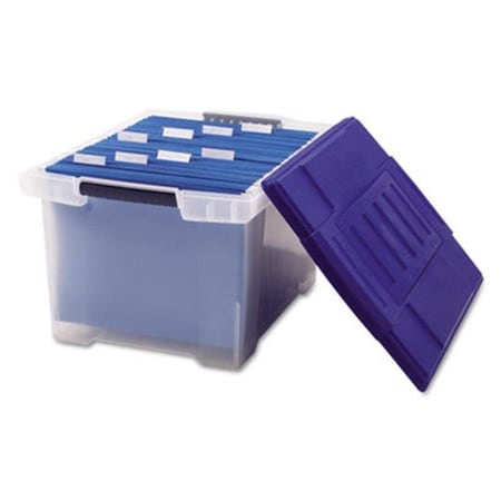 Stx Stx 61508U01C Plastic File Tote Storage Box  Letter/Legal  Snap-On Lid  Clear 61508U01C